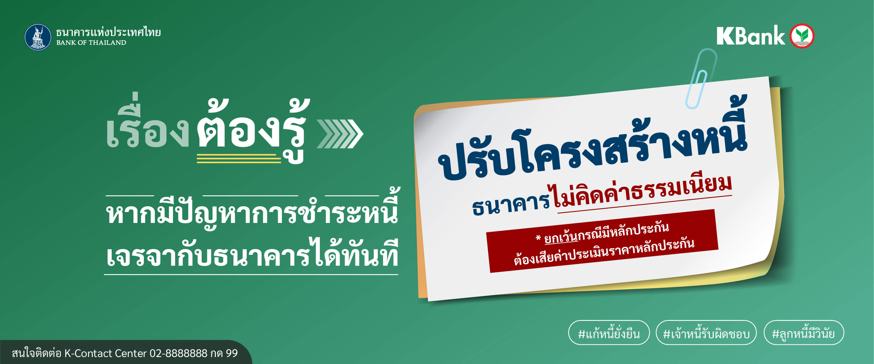 เรื่องต้องรู้ ก่อนเจรจาปรับโครงสร้างหนี้