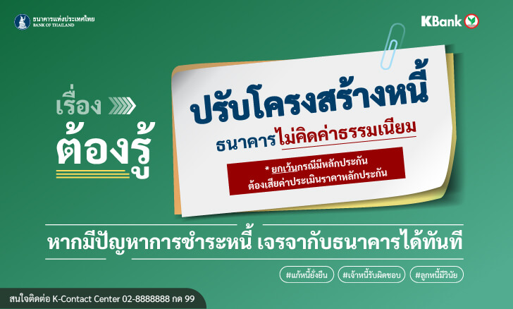 เรื่องต้องรู้ ก่อนเจรจาปรับโครงสร้างหนี้