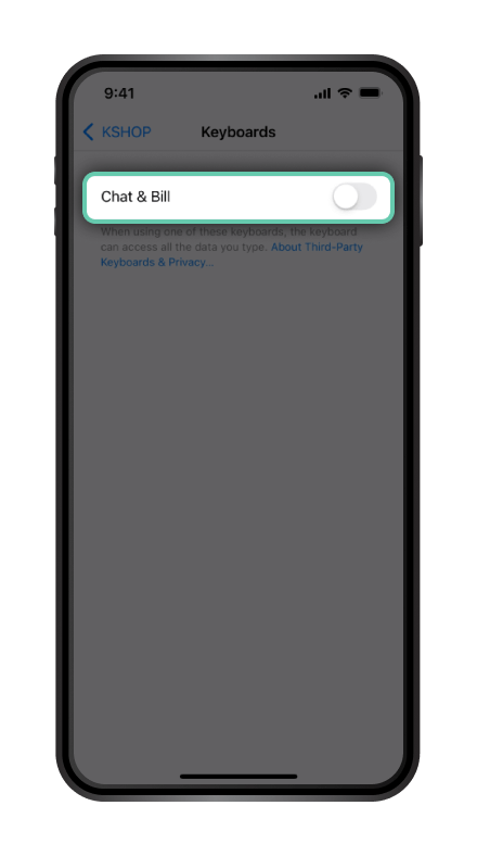 การเปิดและใช้งานคีย์บอร์ด สำหรับ iOS ขั้นตอนที่ 5