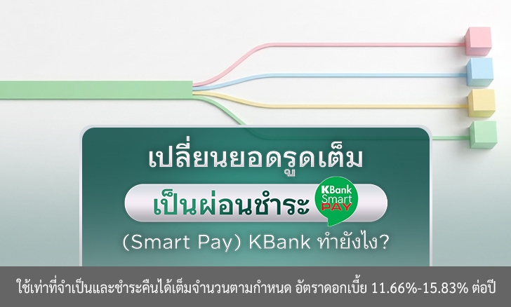เปลี่ยนยอดรูดเต็ม เป็นผ่อนชำระ (Smart Pay) KBank ทำยังไง?
