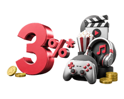 รับเงินคืนเพิ่มสูงสุด 3%* บนแอปดูหนัง ฟังเพลง เกมส์ คอนเสิร์ต