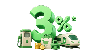 รับเงินคืนสูงสุด 3% จากการใช้จ่ายผ่านบัตร