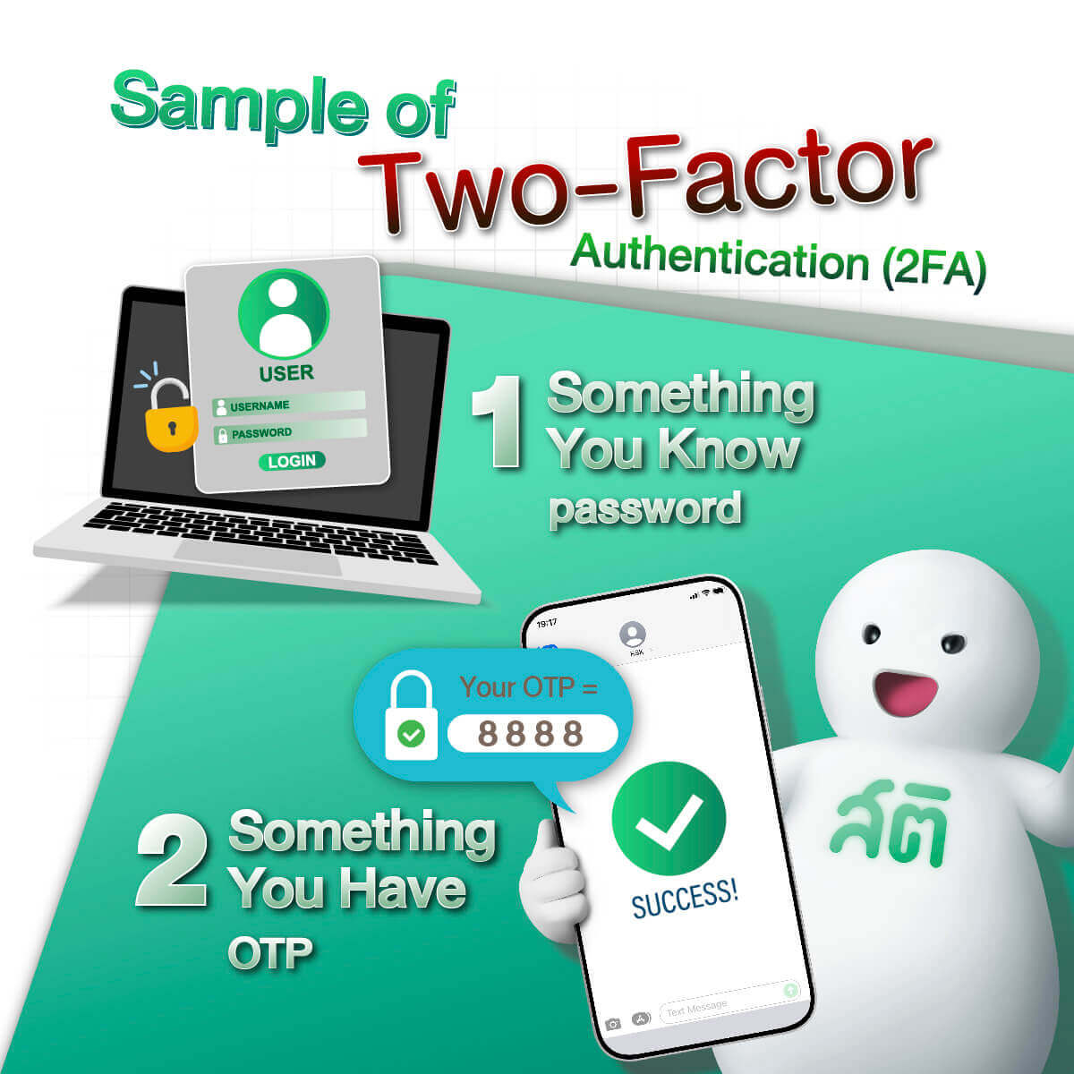 Example of two-factor authentication (2FA)