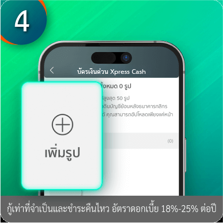 วิธีอัปโหลดเอกสารการสมัคร ขั้นตอนที่ 3 : กด “เพิ่มรูป” โดยเลือกรูปจากอัลบั้มภาพที่ถ่ายไว้