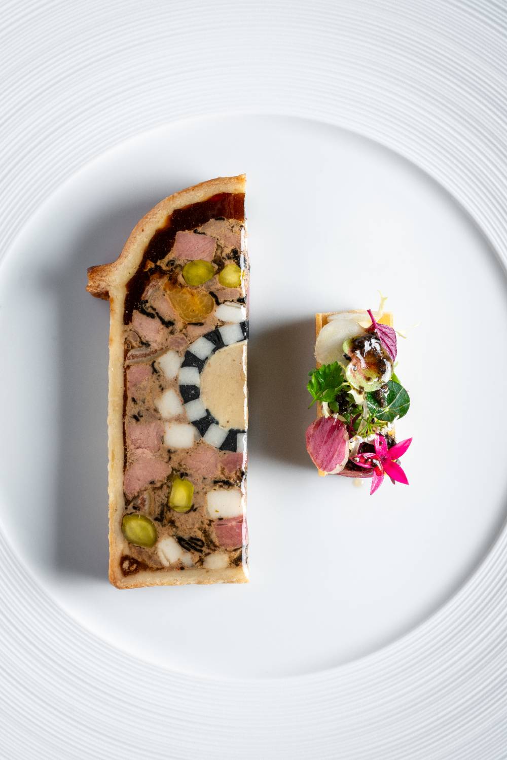 Wild Boer Pie with Pistacchio, Parsley, and Perigord Truffle