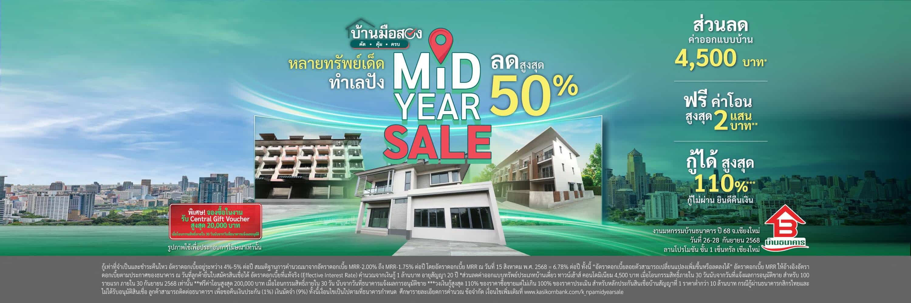 งานมหกรรมบ้านธนาคาร ปี 68 จังหวัดเชียงใหม่