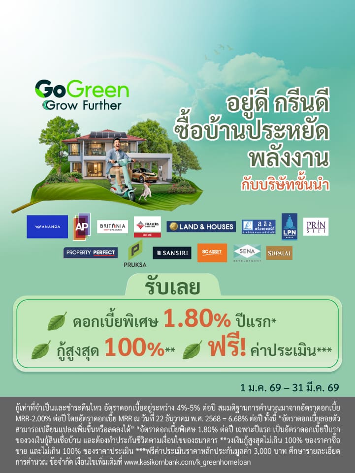 สินเชื่อบ้านสีเขียว รักษ์โลก