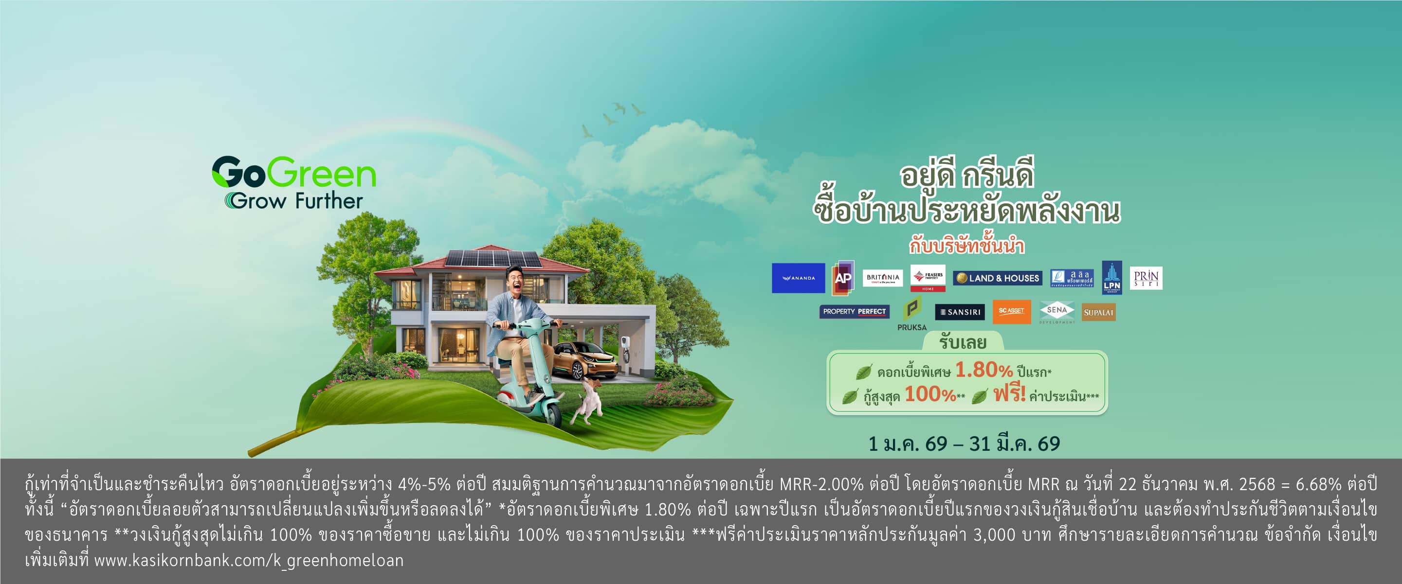 สินเชื่อบ้านสีเขียว รักษ์โลก